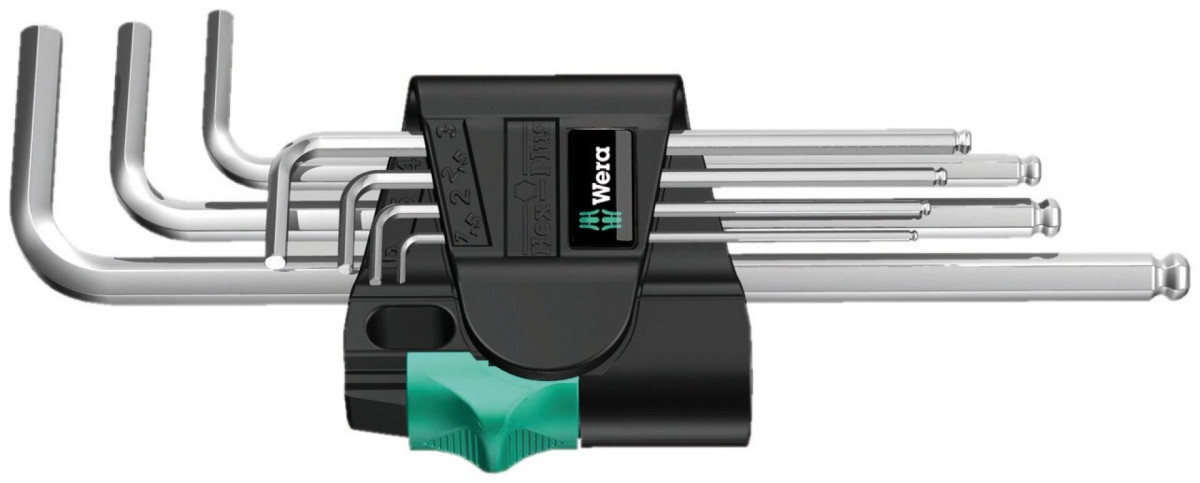 Wera Haakse inbusset 1.5-10 mm RVS kogelkop