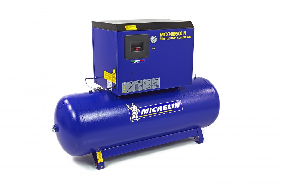 Michelin 10 PK 500 Liter Geluidgedempte Compressor MCX 988/500 N