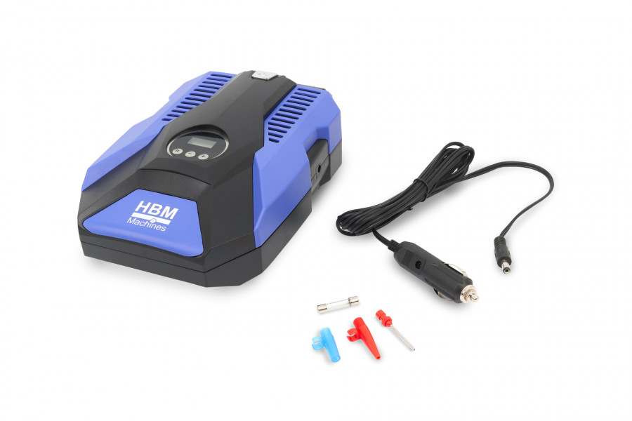 HBM 12 Volt Digitale Compressor Set in Opbergtas Inclusief Accessoires Set