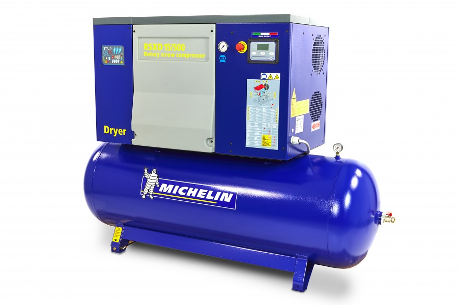 Michelin 10 PK 270 Liter Schroefcompressor Met Droger RSXD 10/300