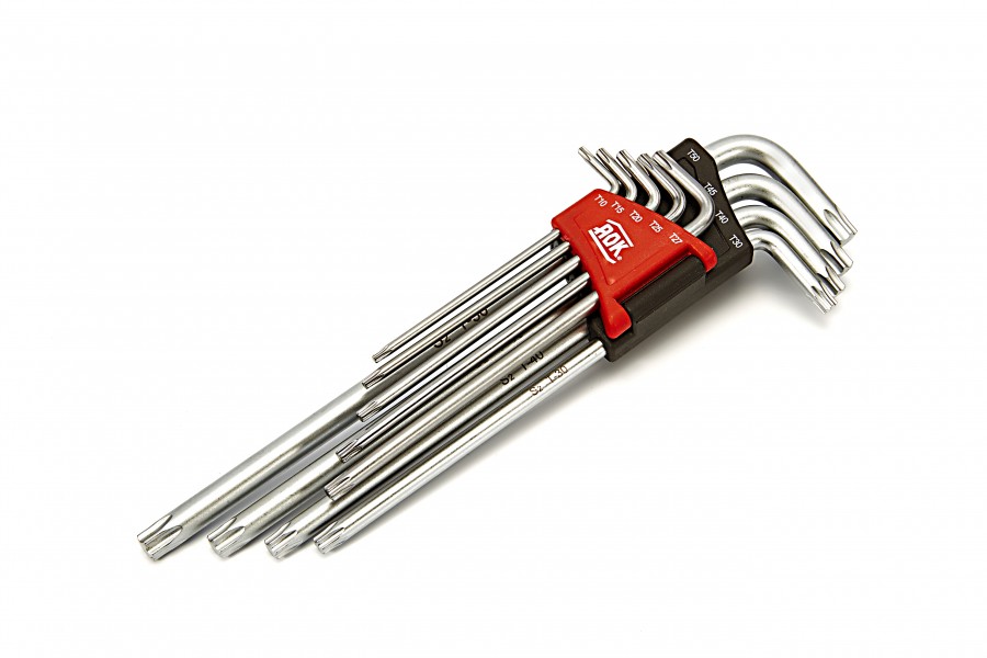 AOK 9 Delige Professionele Torx Lange Inbussleutel Set