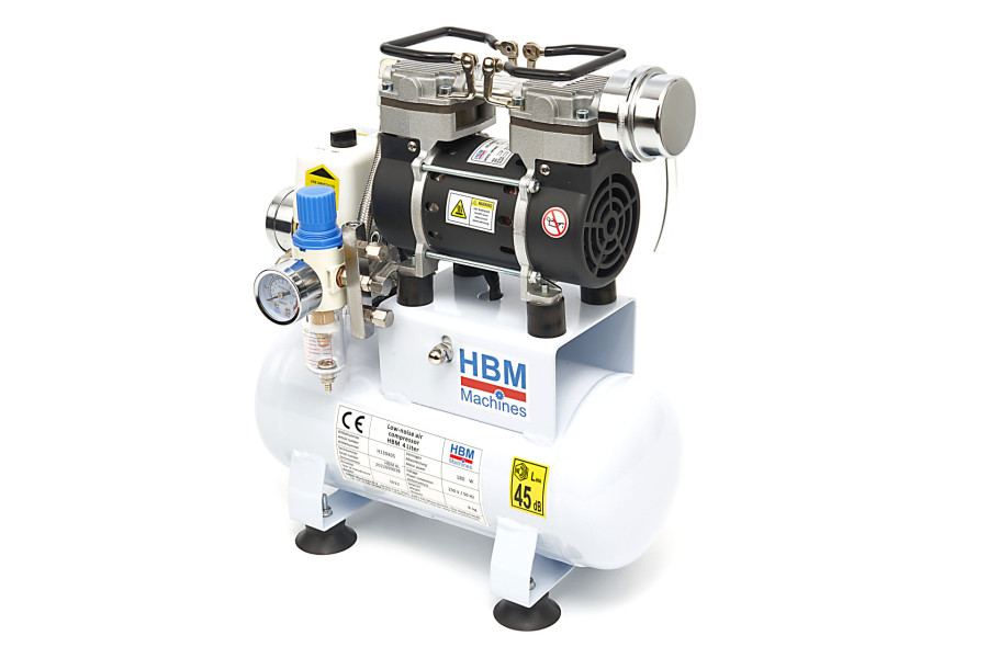 HBM low noise airbrush compressor 4 liter