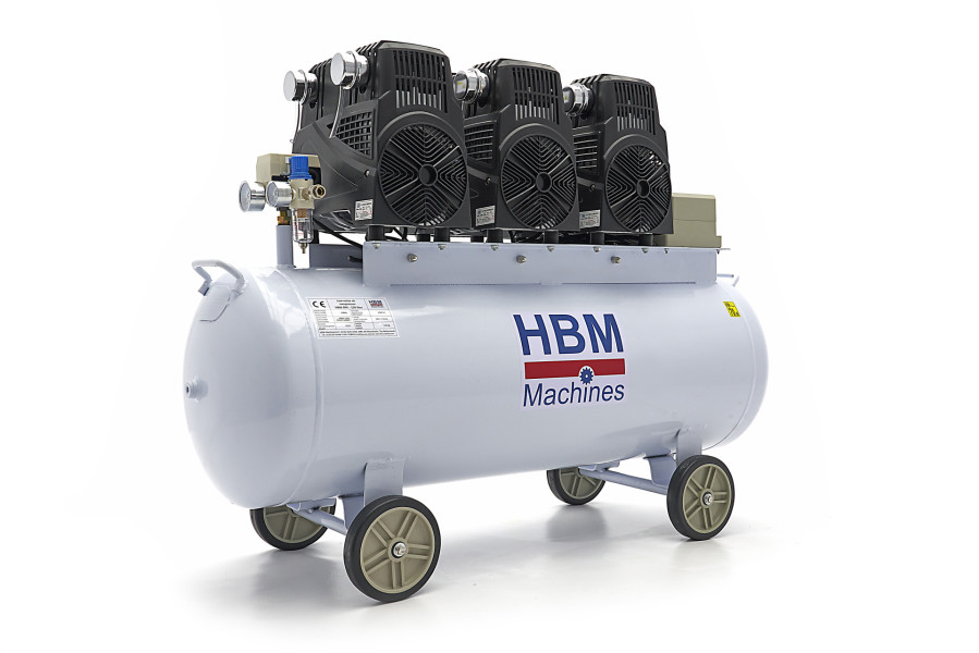 HBM 6 PK - 150 Liter Professionele Low Noise Compressor - Model 2