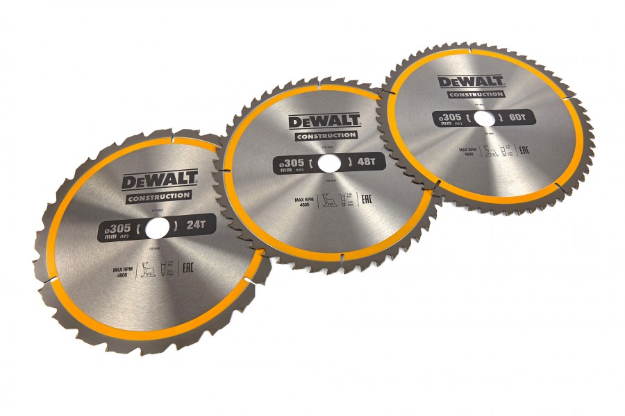 Dewalt Accessoires DT1964-QZ Cirkelzaagblad 305 x 30 mm 3-Pack DT1958-QZ + DT1959-QZ + DT1960QZ