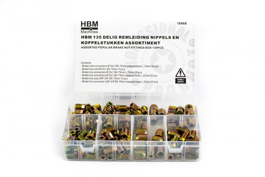 HBM 135 Delig Remleiding Nippels En Koppelstukken Assortiment